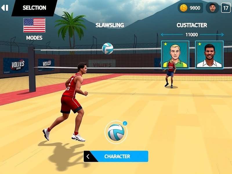 Volley Veterans game modes selection screen